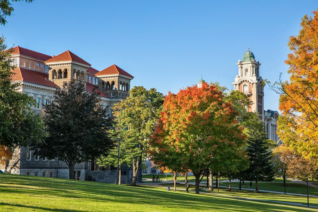 Imagery of Syracuse University campus.