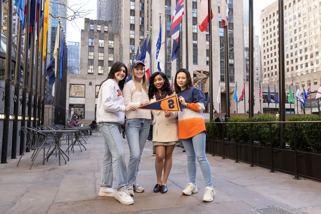 Students studying away in New York City.