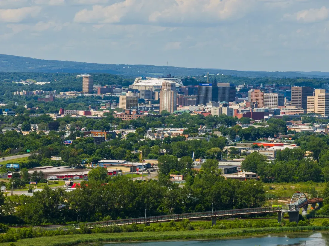 Overlooking the the City of Syracuse.