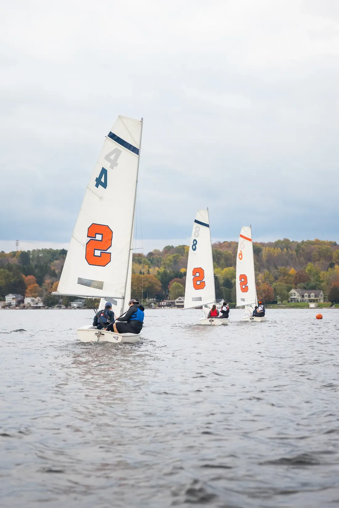 Students in the sailing club at Syracuse University.